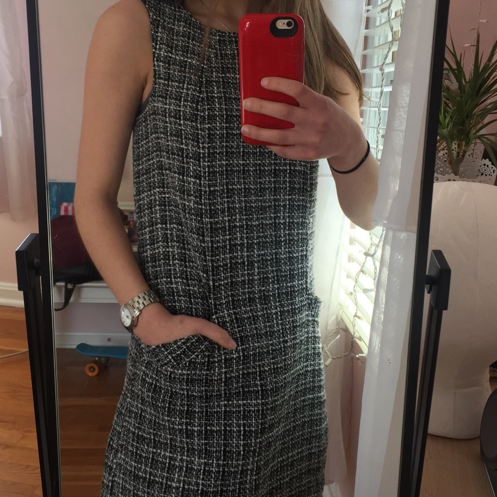 Tweed shift dress
